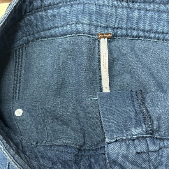 Free People High Waist Denim Braided Baby Mini Skirt - Picture 6 of 15